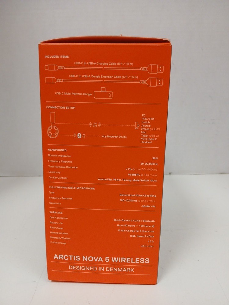 SteelSeries Arctis Nova 5 Wireless Gaming Headset, White *READ*