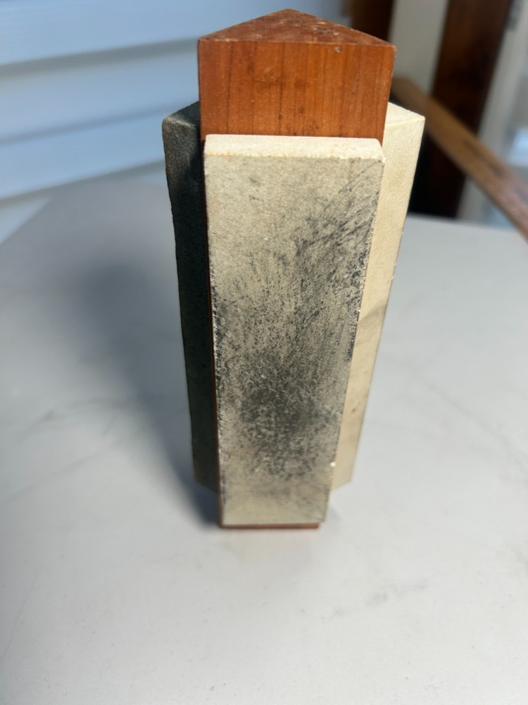 Vintage Tri Stone Triangle Shape Three-Sided Sharpening Stone Whetstone Handheld