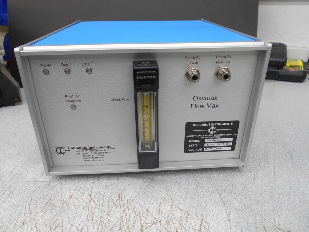 COLUMBUS INSTRUMENTS OXYMAX FLOW MAX 210 UNIT 115VAC 60Hz