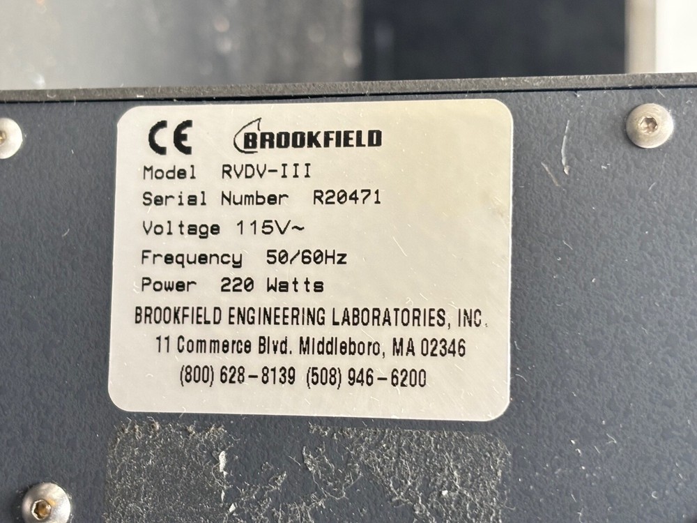 Brookfield DV-III Programmable Rheometer Viscometer, RVDV-III