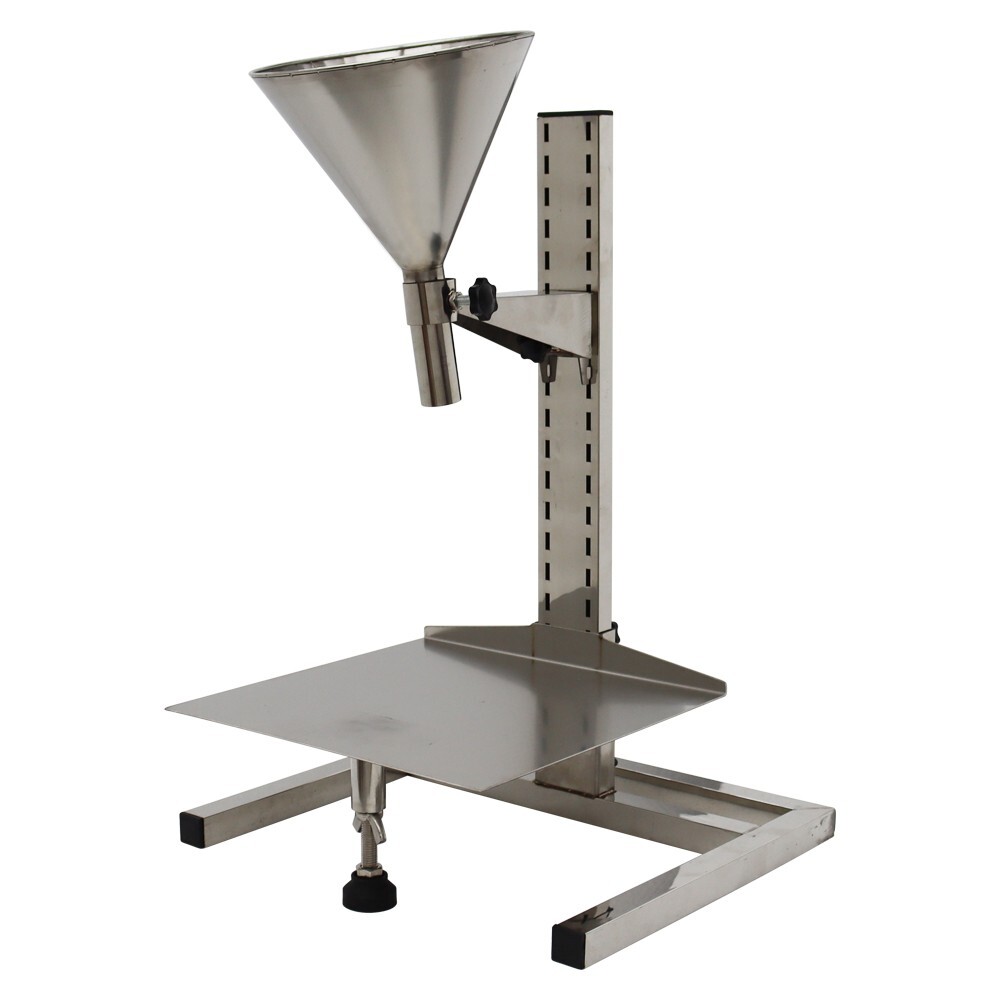 Stainless Steel Feeding Hopper with Support Stand Platform Height Adjustable