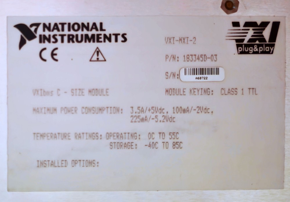National Instruments VXI-MXI-2 Remote Control Module, C Size Mainframe Extender
