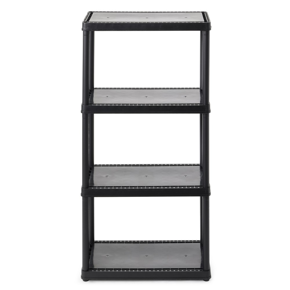Gracious Living 4 Shelf Fixed Height Solid Organizing Storage Unit, (3 Pack)