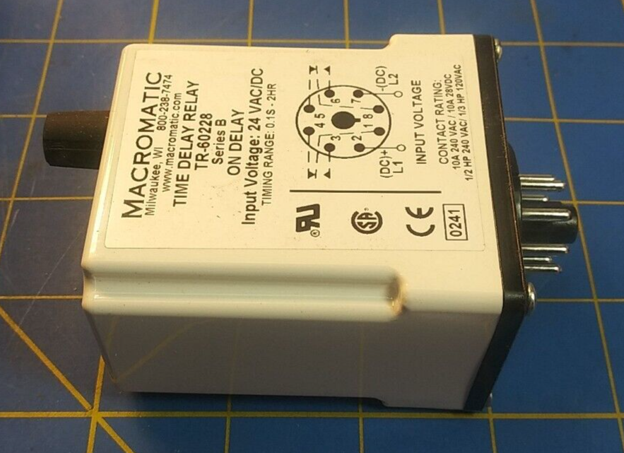 Macromatic Time Delay Relay Part# Tr-60228 Series B