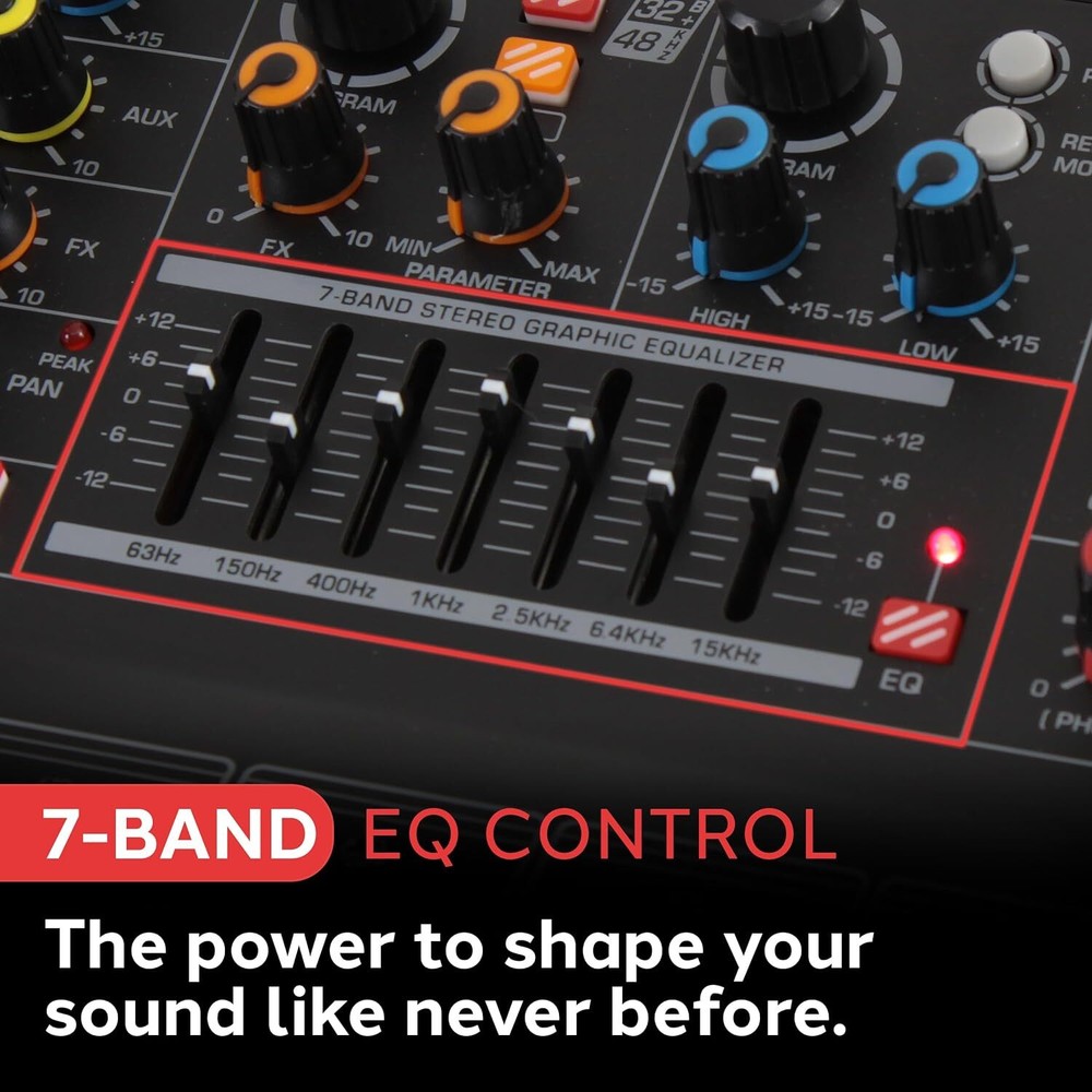 Pyle PMXU128BT 12-Channel Bluetooth Studio Mixer, Black