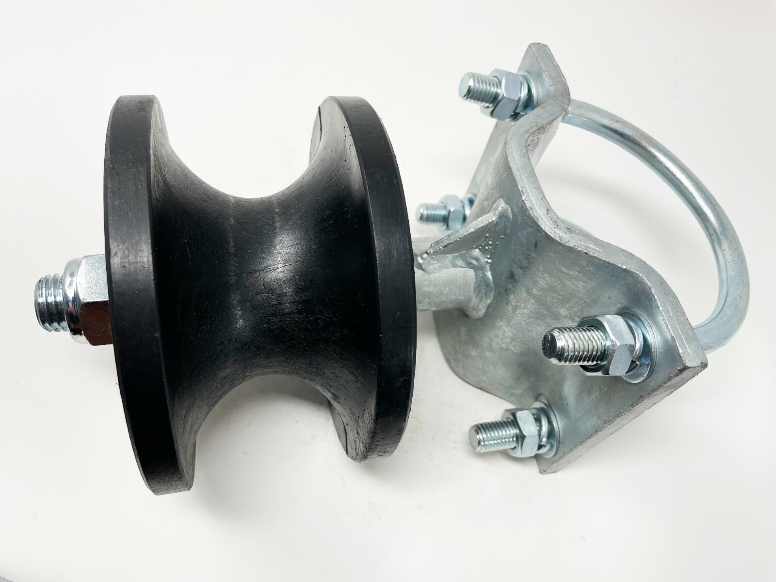 4" Cantilever Gate Roller 2" Round Post Heavy Duty Nylon for Chain Link Fence