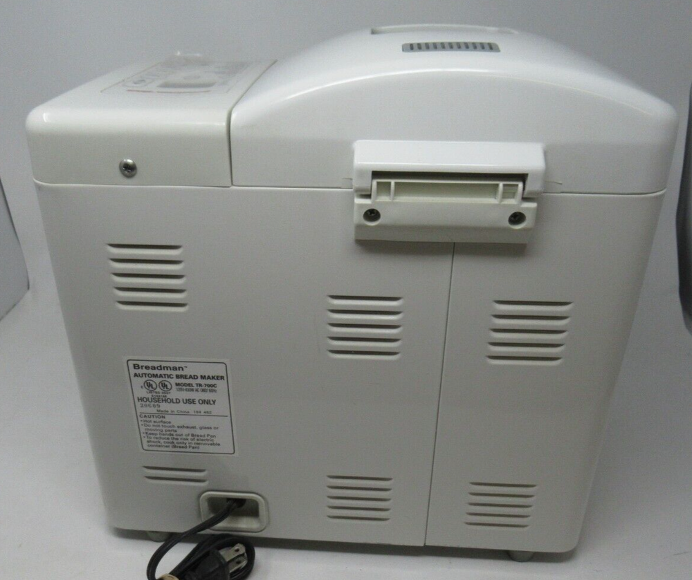 BREADMAN PLUS 1-2 LB. DIG. BREAD MAKER WHITE TR700C, BREAD MACHINE FRUIT & NUT +