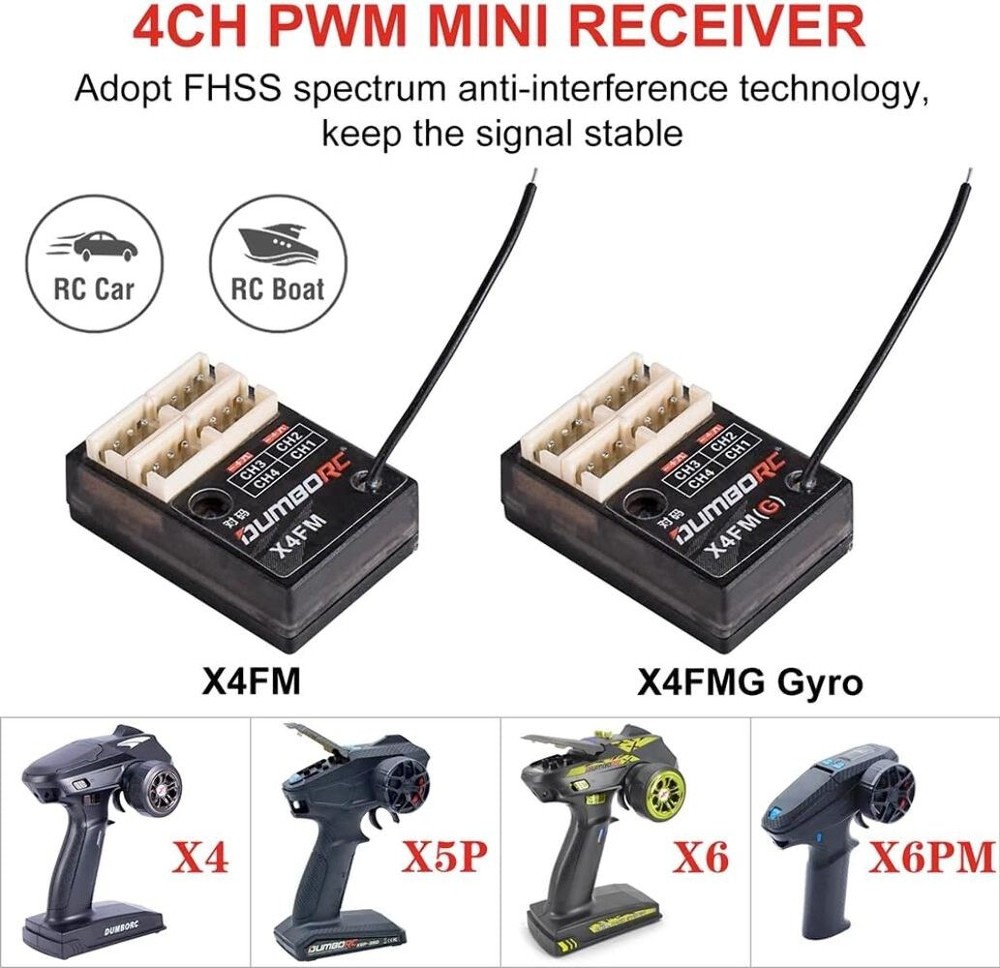 DUMBORC Micro Receiver X4FMG with Gyro