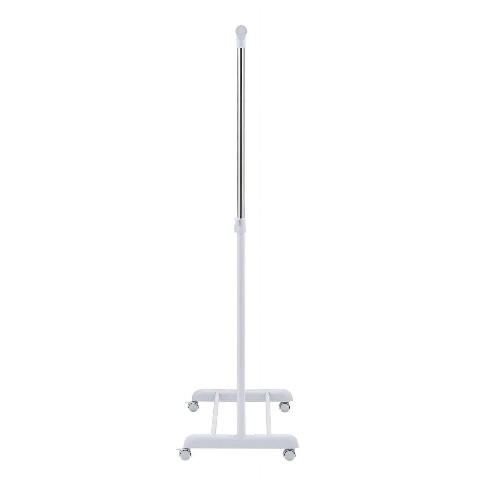 Mainstays Adjustable Metal Rolling Garment Clothes Rack, Chrome & White
