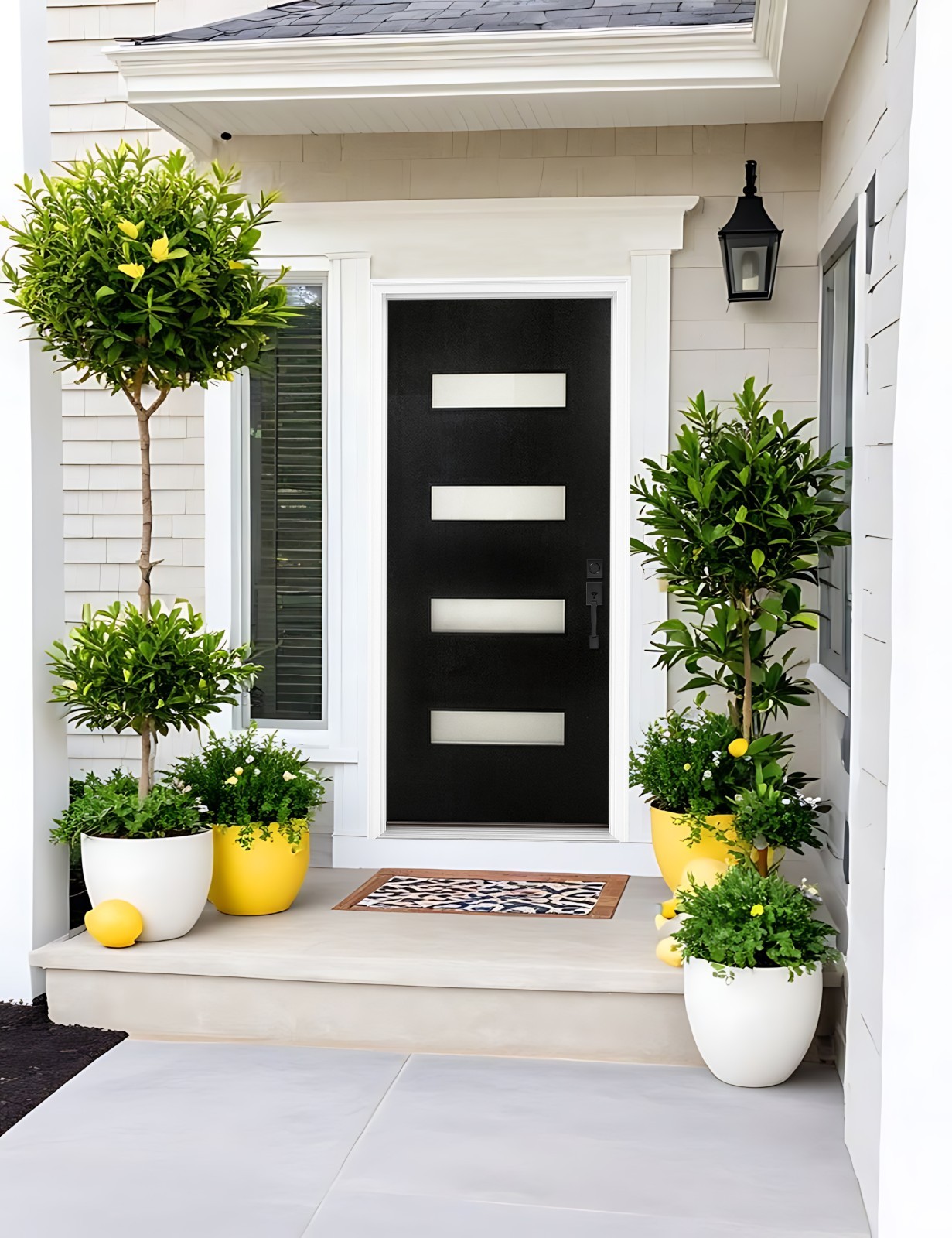 COMFLAND 32'' x 80''Fiberglass Exterior KD Door, 4-9/16"Jamb Front Enntry Door