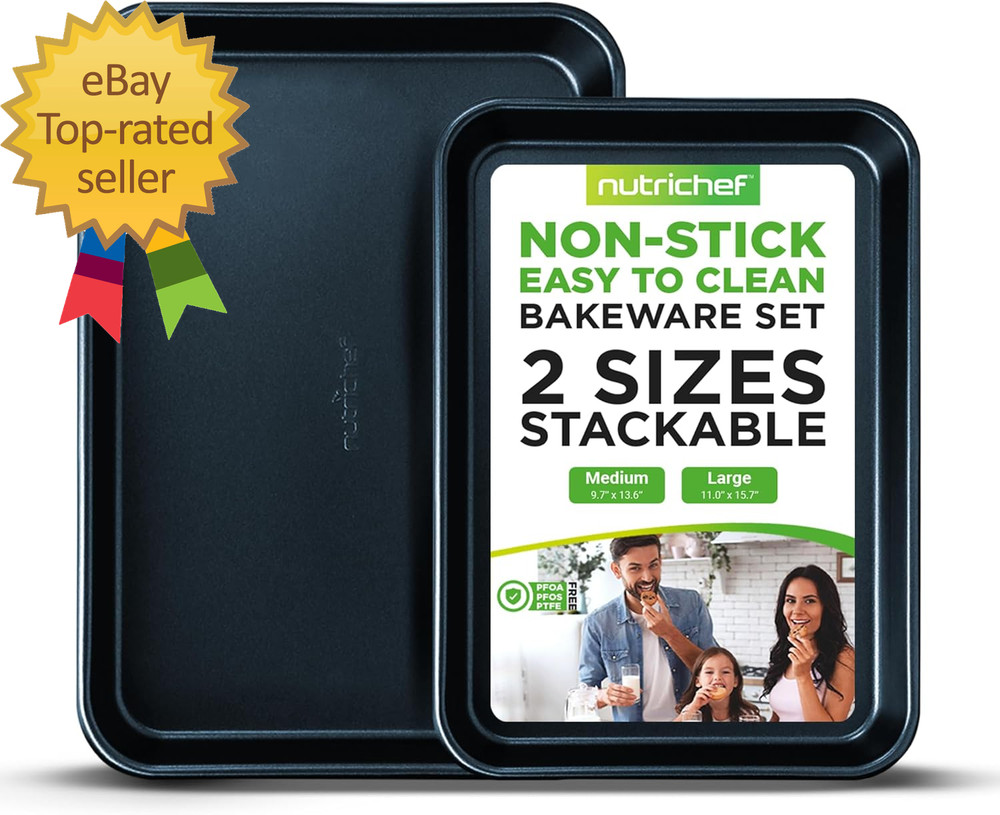 Non  Stick Cookie Sheet Baking Pans  2  Piece Oven Baking Trays
