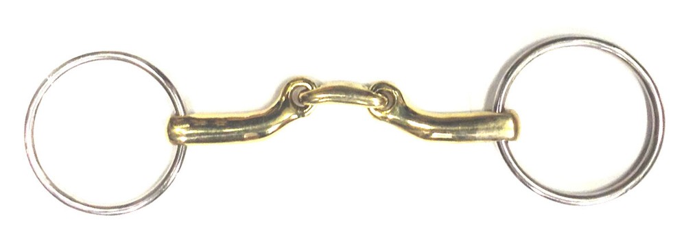 German Silver Ergonomic Loose Ring Snaffle Bit-CLEARANCE