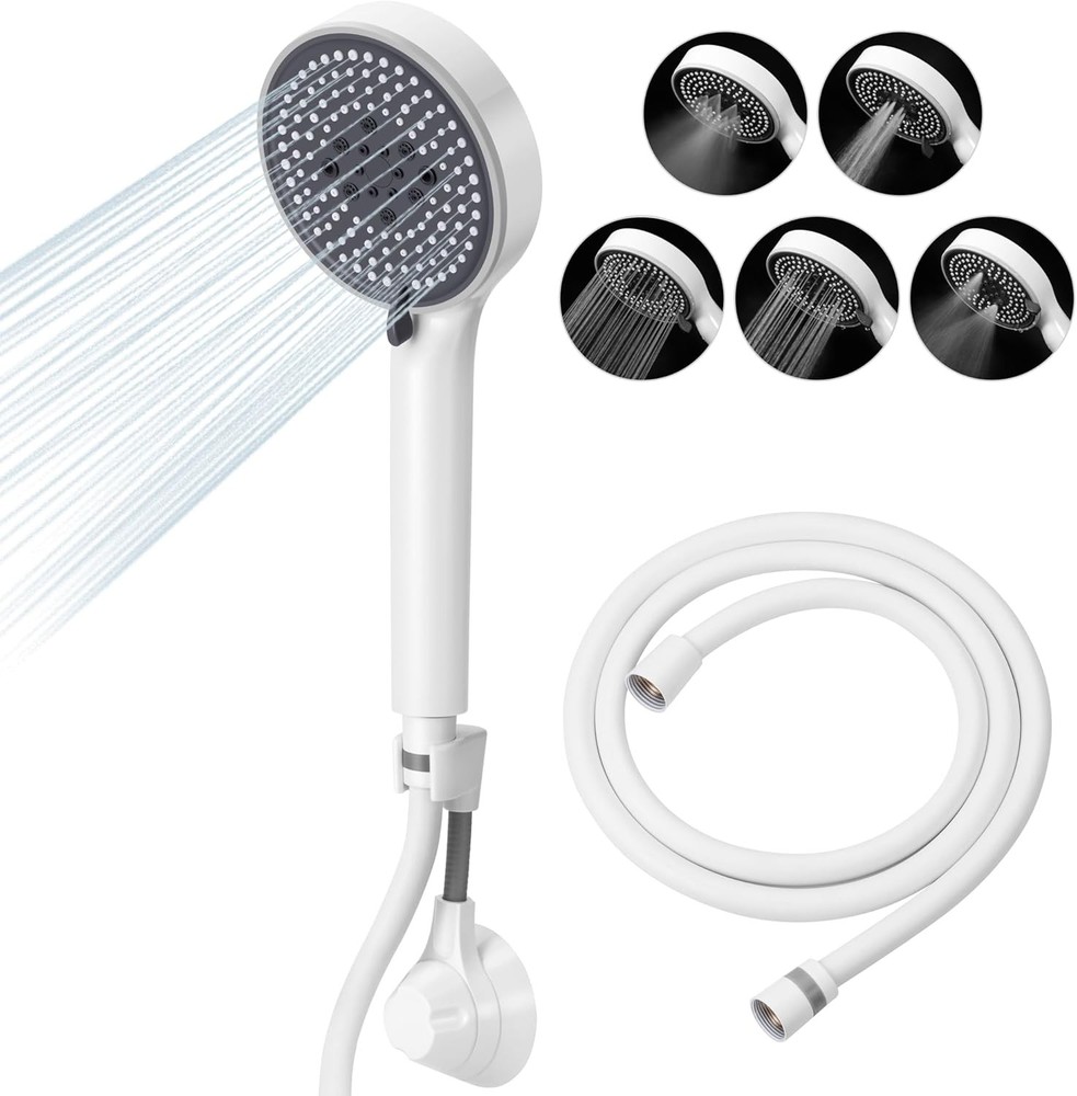 5 Spray Mode High Prure Handheld Shower Head Set, High Flow Hand