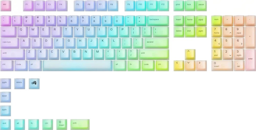 Glorious - Polychroma Universal RGB Keycaps for 100% 85% 80% TKL 60% Compact ...