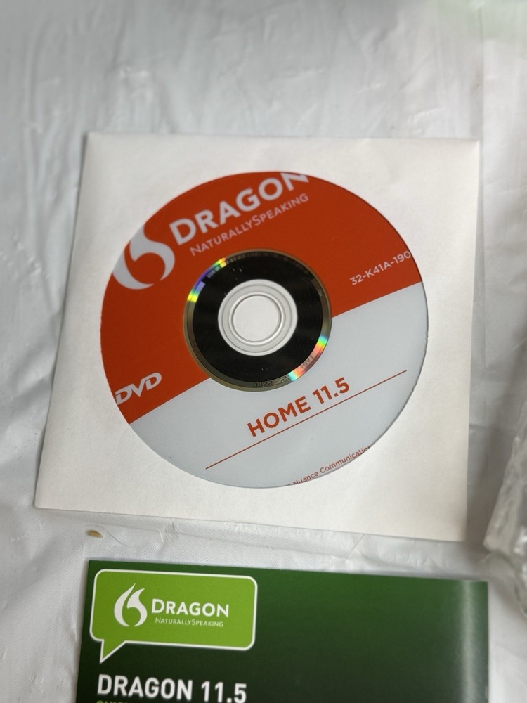 Dragon NaturallySpeaking Home 11 Software Sealed Disc w Headset Complete