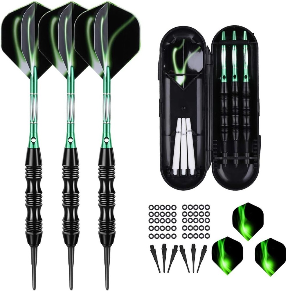 Versatile 20g Darts Set with 30 Tips, O-Rings & Portable Case for Precision