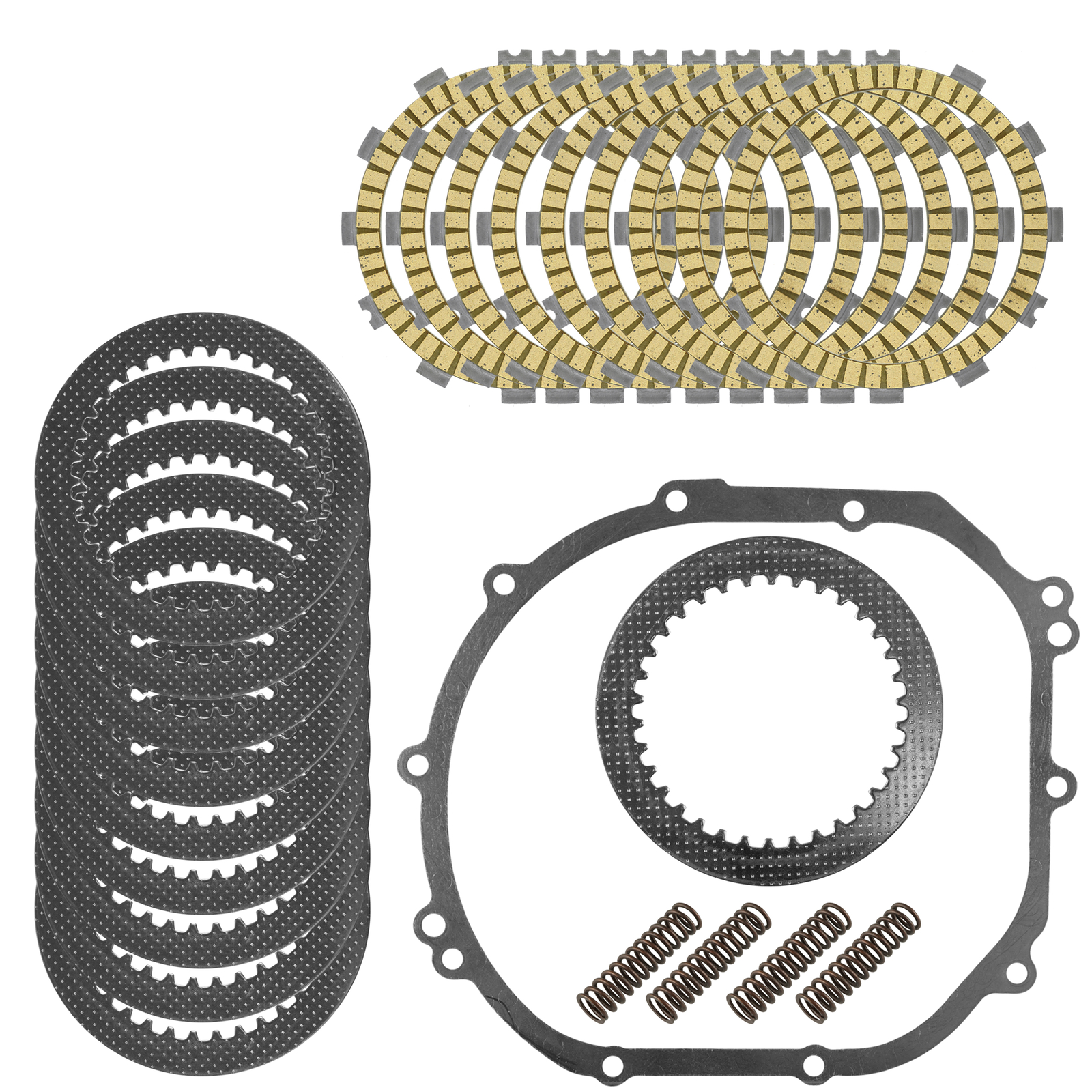 Clutch Friction Steel Plates Kit for Kawasaki Ninja ZX-6R ZX6R ZX600 2000 - 2002