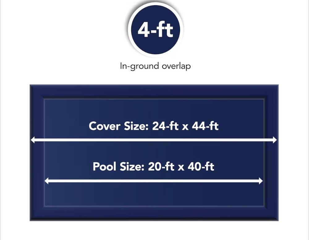 Blue Wave BWC564 20ft x 40ft Rectangular Leaf Net In Ground Pool Cover Black