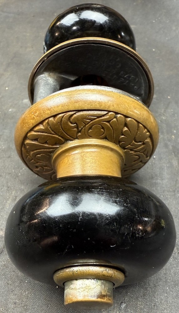Push Button Door Knobs - Brass And Porcelain Designed By Augustus Prouty 1880