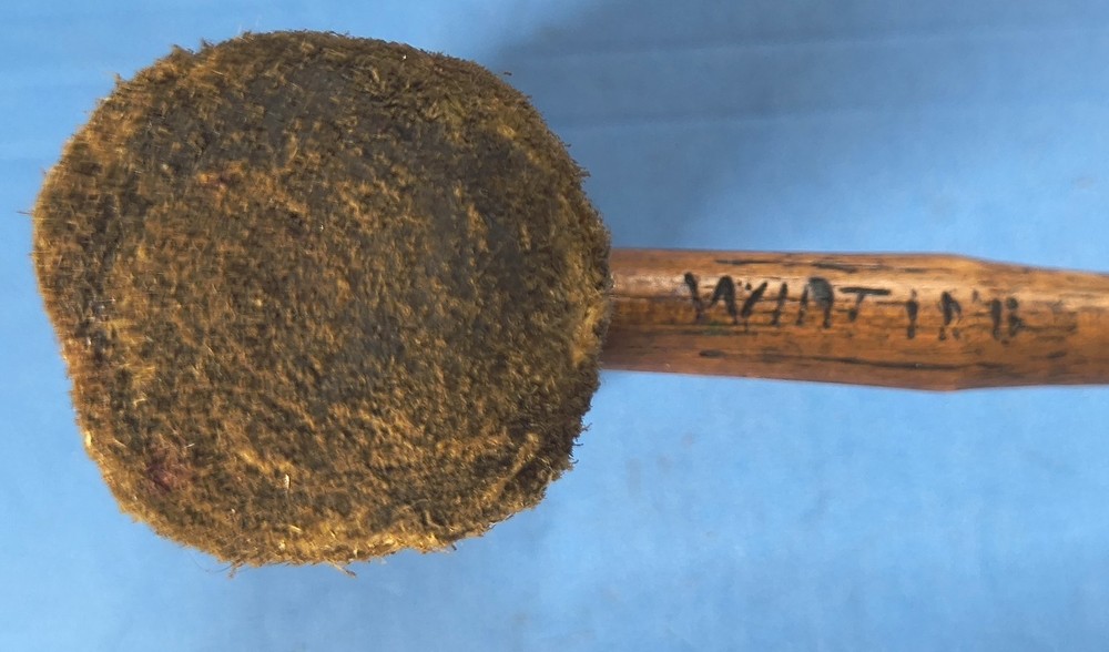Vintage small rolled-leather mallet