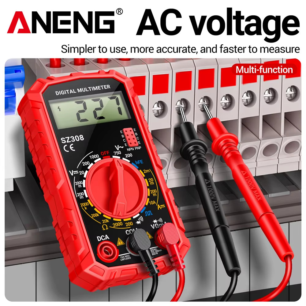 Portable Digital Multimeter AC DC Voltmeter Ammeter Ohmmeter Volt Tester Meter