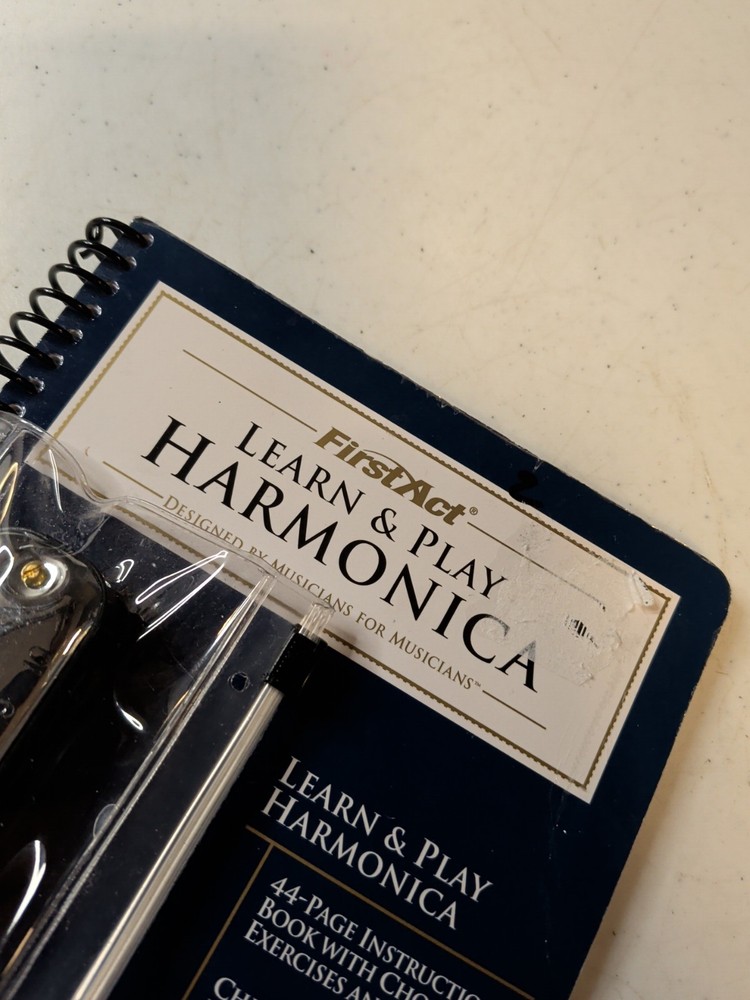 1999 First Act Learn & Play Harmonica w/ Instruction Book NEW Missing CD