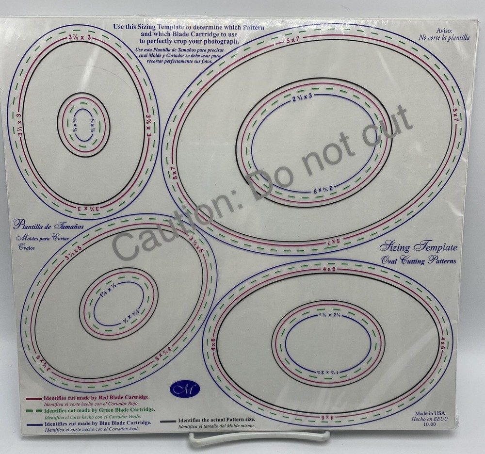 Creative Memories Custom Cutting System Oval Patterns Replace Blades Blue Black