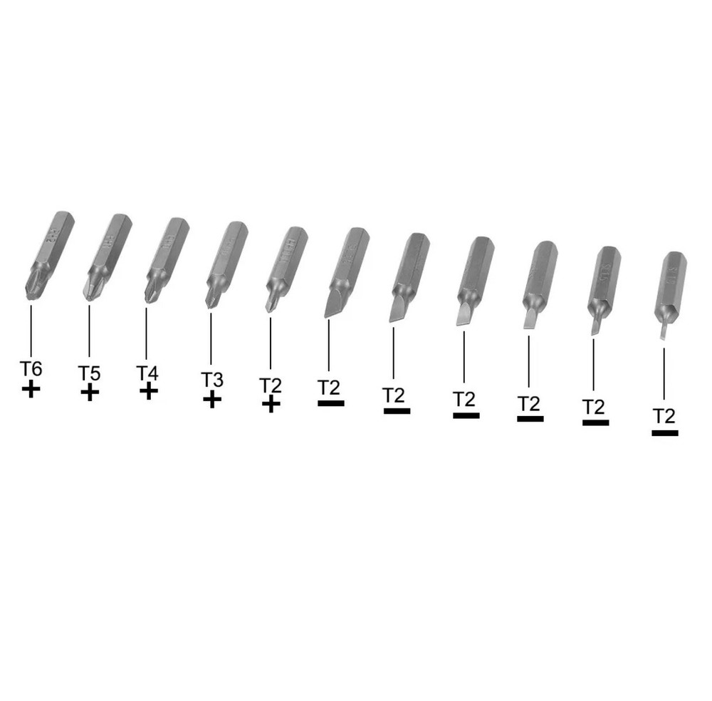 Screwdriver Bits Set 11pcs 5/32 Inch Hex 4 Shank Phillips Slotted Bit Set