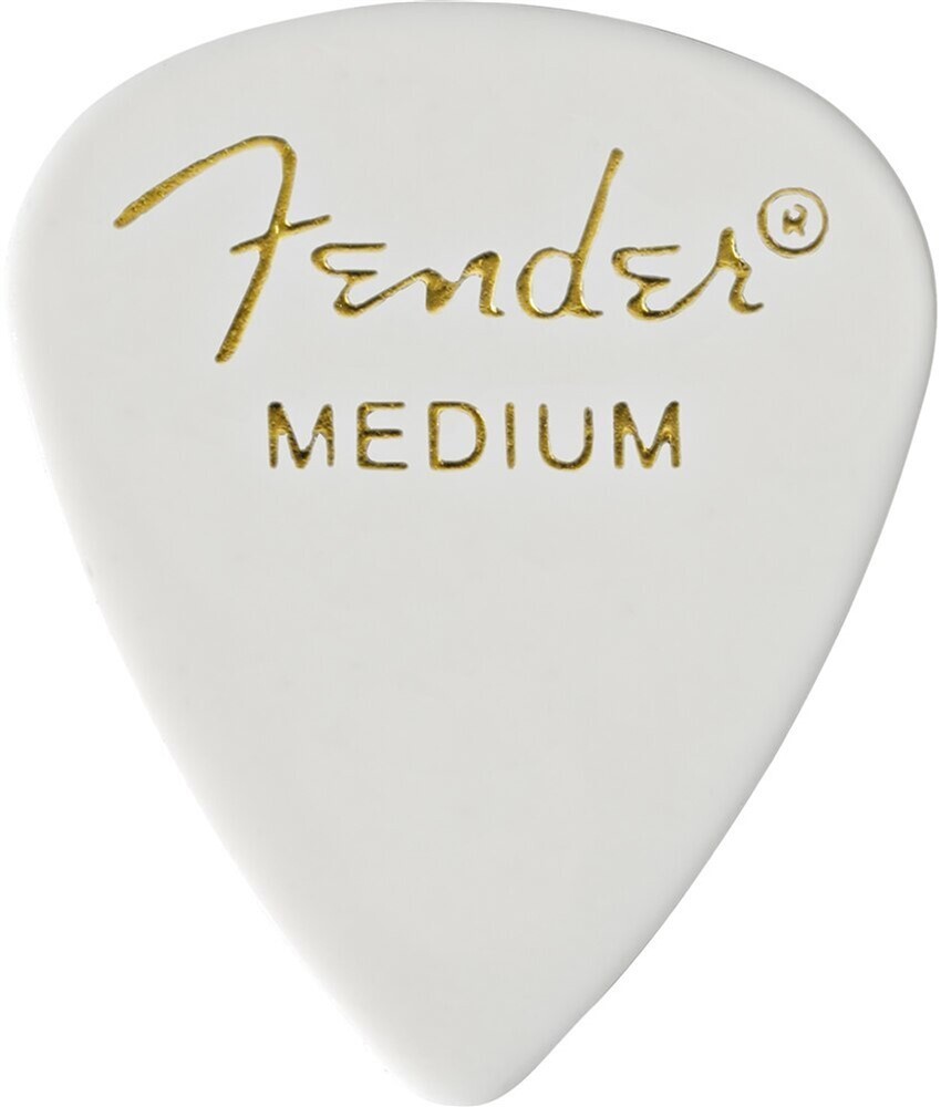 NEW Fender 351 Classic Celluloid Medium Guitar Picks, WHITE, 198-0351-380-12