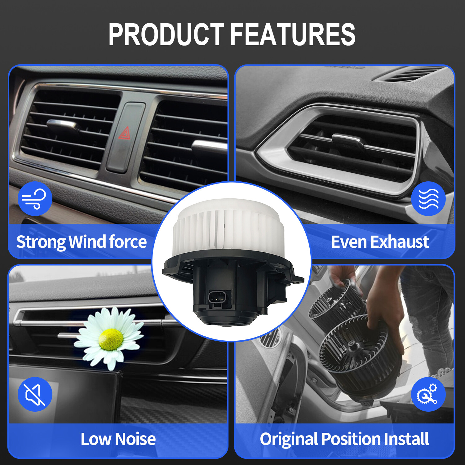 For 2000-2006 Chevrolet Tahoe GMC Yukon Cadillac Escalade AC Heater Blower Motor