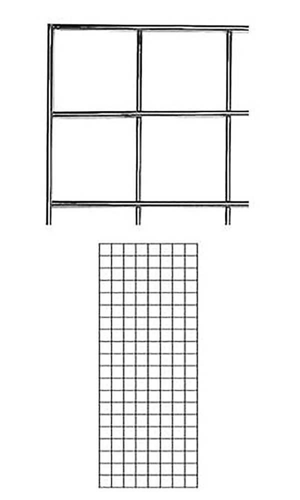 Gridwall Panel 2 x 5' Grid Wall Display Chrome Panel Steel Powder Coat
