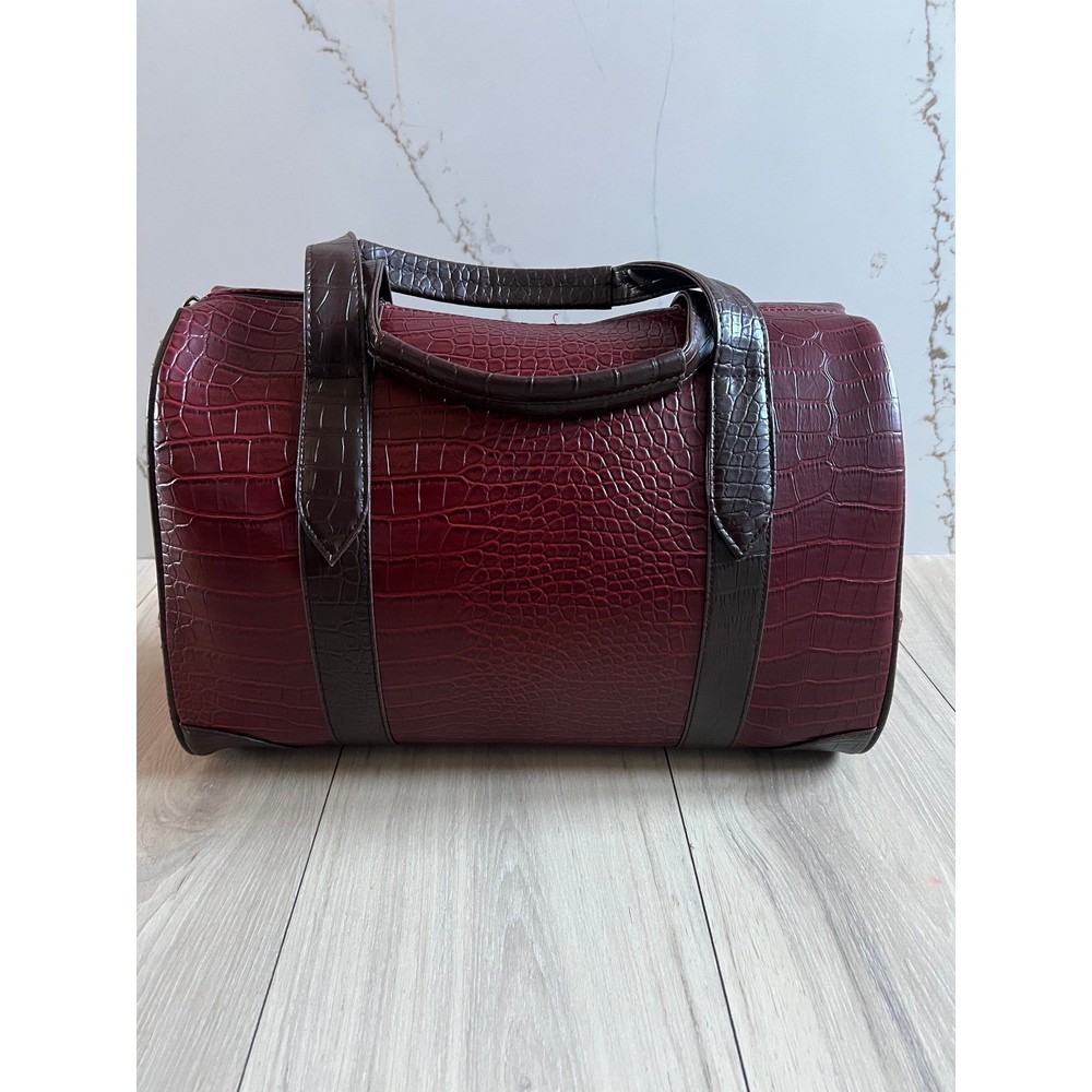 Husqvarna Viking Ruby Sewing Machine Case Croc Red Carry Bag Set