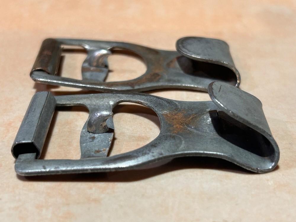 Two Original German WW2 Y Strap or Rucksack Hooks