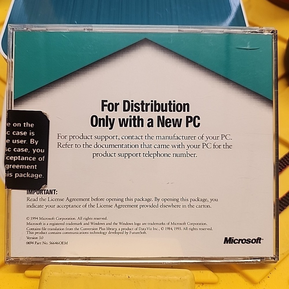 Microsoft Works Multimedia Edition Version 3.0 CD for Windows 3.1 w/ Key