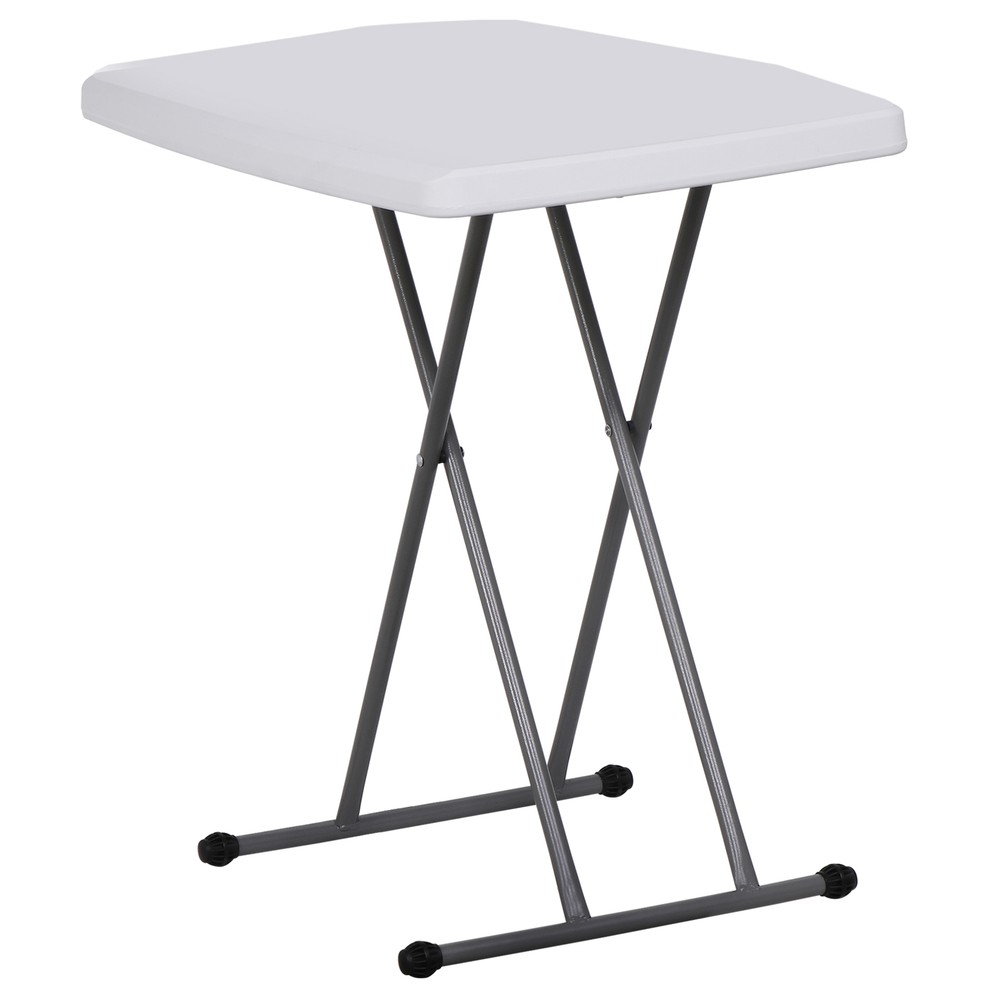 30 Inch Heavy Duty Rectangular Folding Table Dining Utility Table TV Tray White