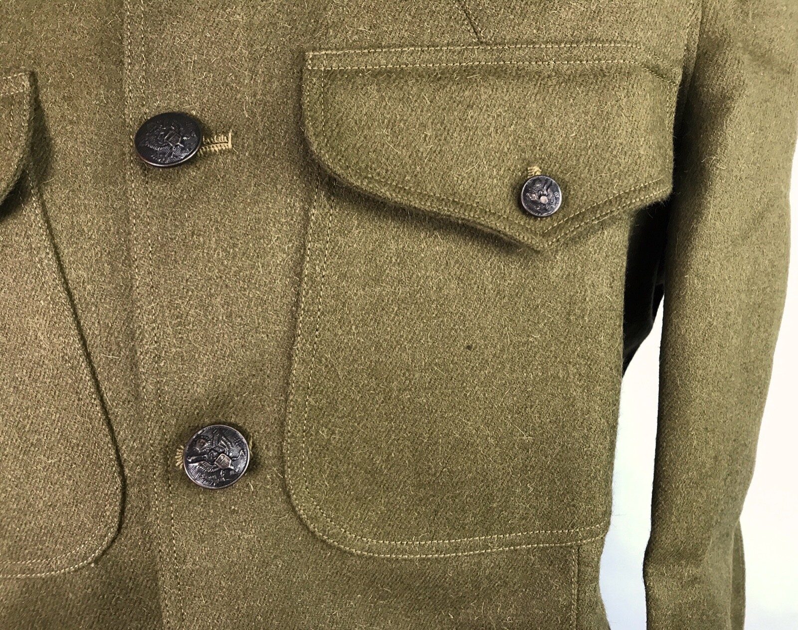 WWI US ARMY M1917 WOOL COMBAT FIELD TUNIC- SIZE XLARGE 48R