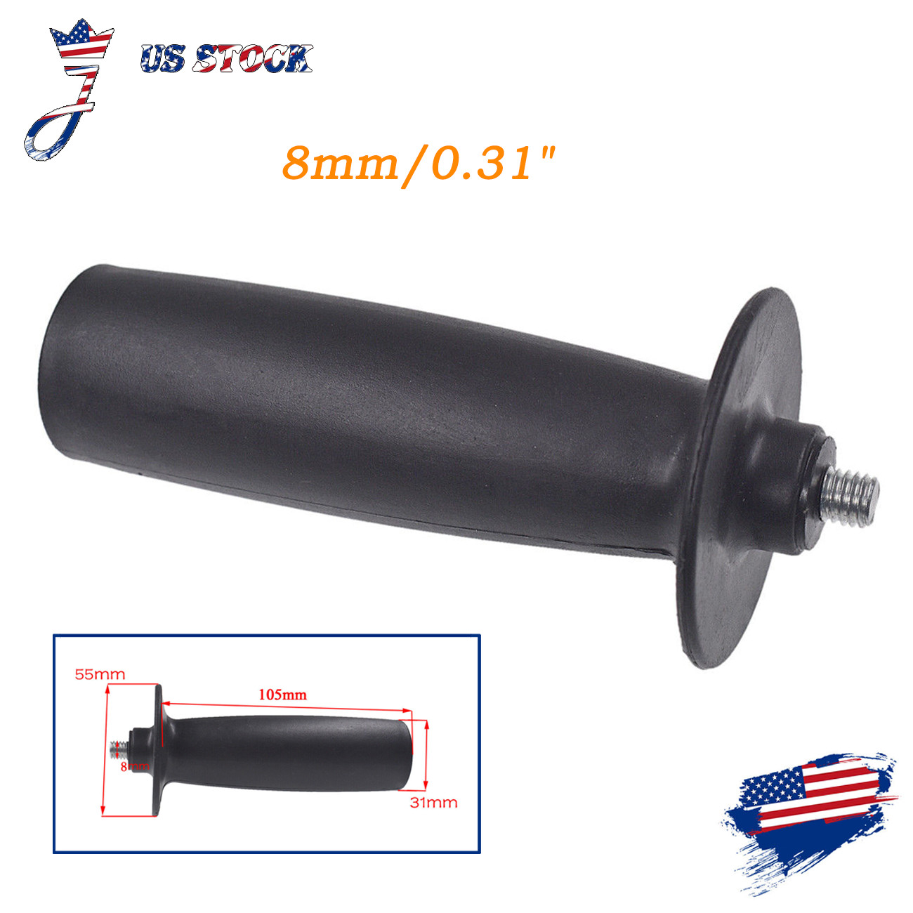 New Side Handle For Makita Thread Auxiliary 9523NB Black 8mm Angle Grinder