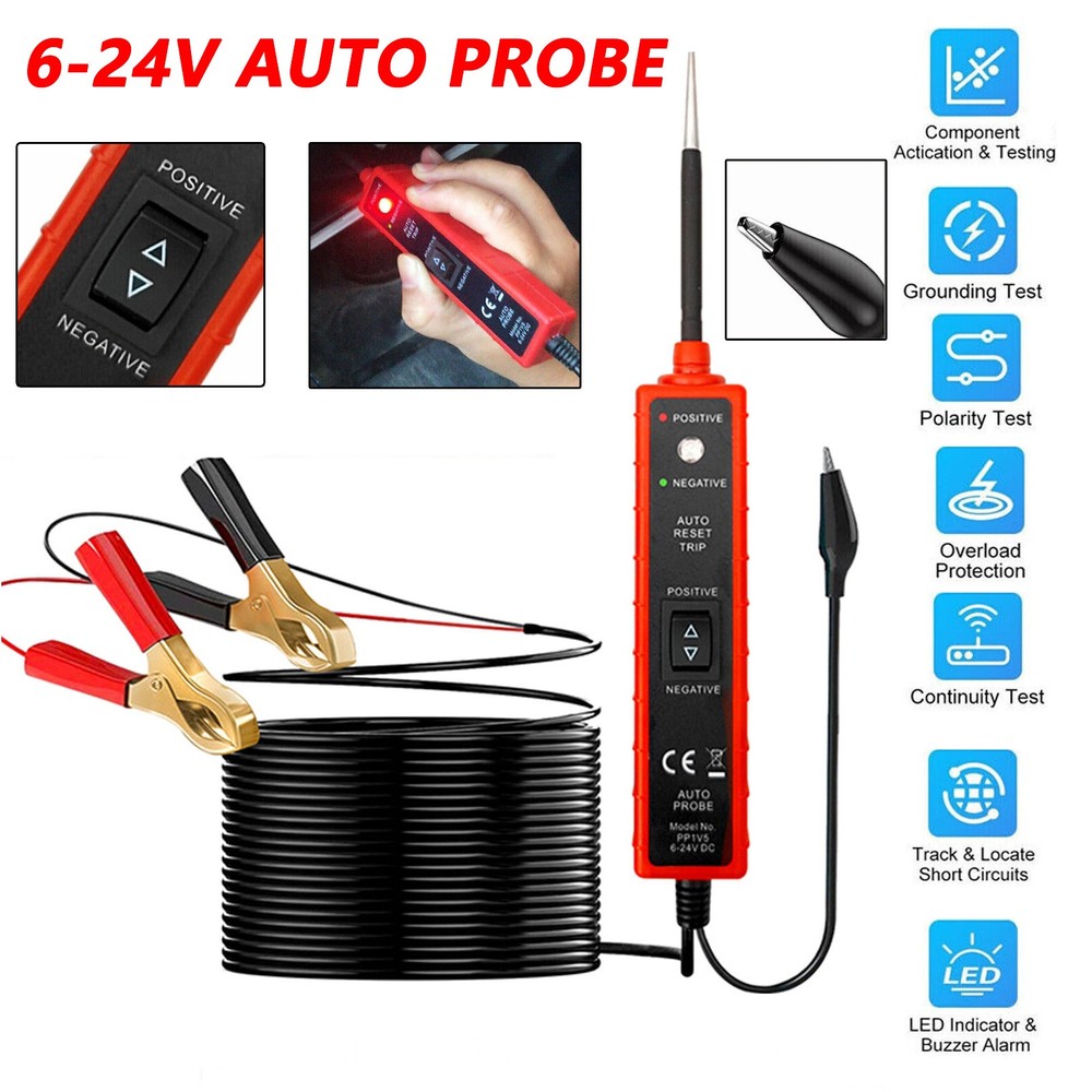 6-24V Car Auto Digital Power Probe Circuit Electrical Tester Test Device System