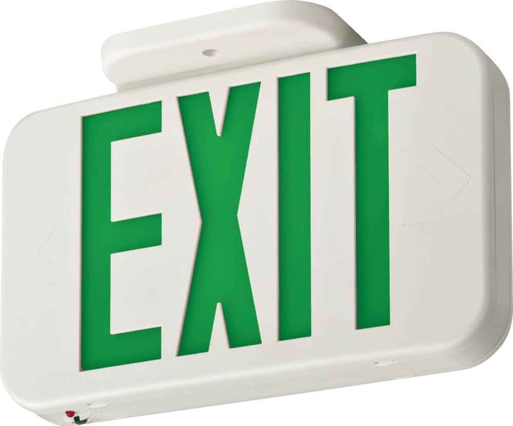 Lithonia Lighting Single-Sided LED Exit Sign, Thermoplastic Construction, Switch