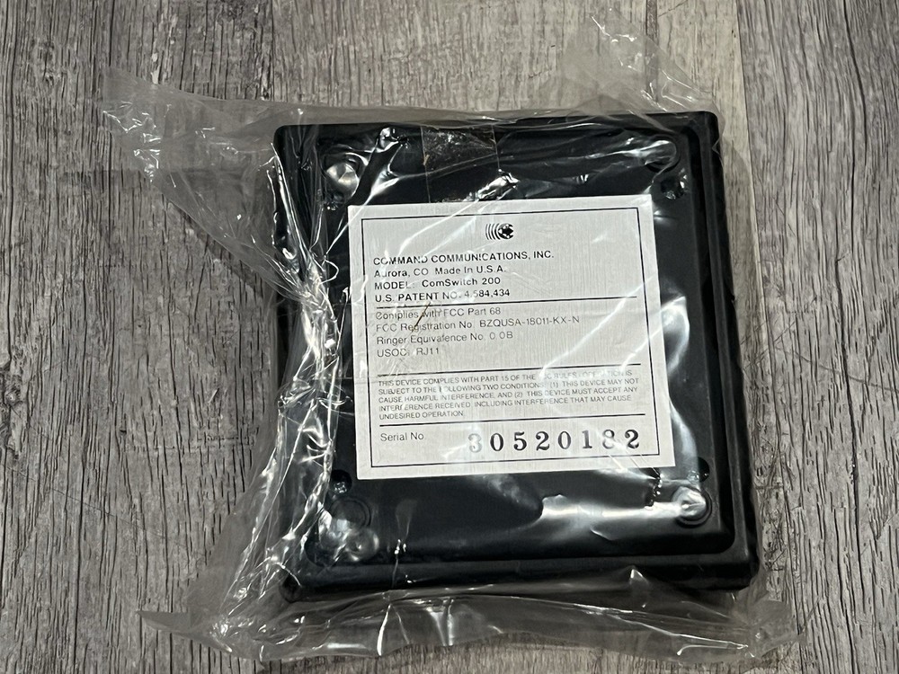 Command Communications ComSwitch 200 FAXSWITCH-NEW/SEALED