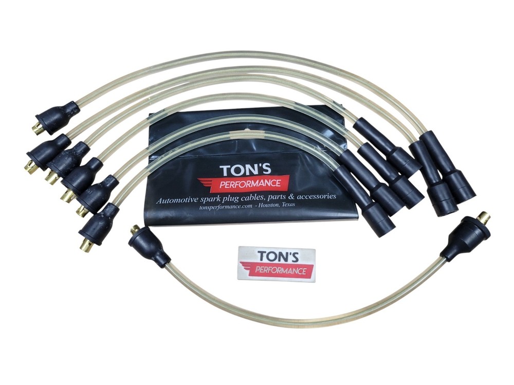Chevy 216 235 7mm Translucent Clear Spark Plug Wire Set Wires Inline 6
