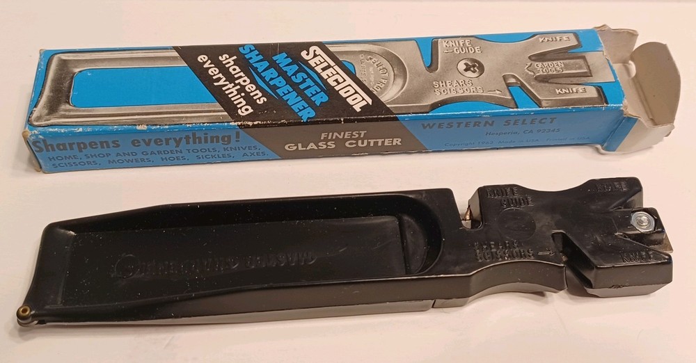 Vintage Selectool Master Sharpener w/ Box & Instructions Knife Scissors