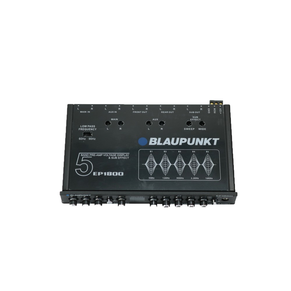 BLAUPUNKT EP1800 CAR AUDIO 5 BAND EQUALIZER WITH VOLTAGE DISPLAY SUB EEFECT