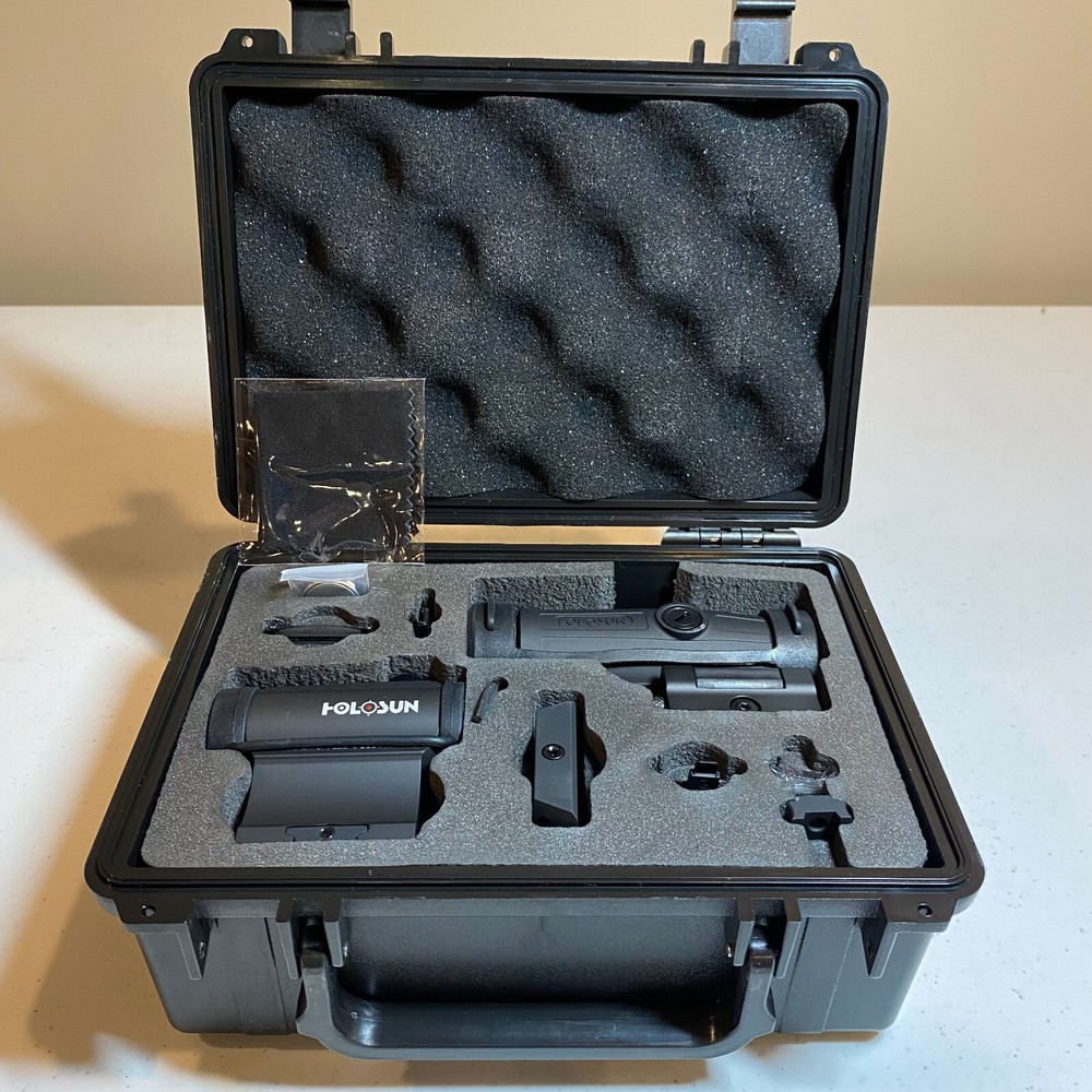 Holosun HS403C 2 MOA Dot Micro Red Dot Sights & HM3X 3X Magnifier Combo w/ Case
