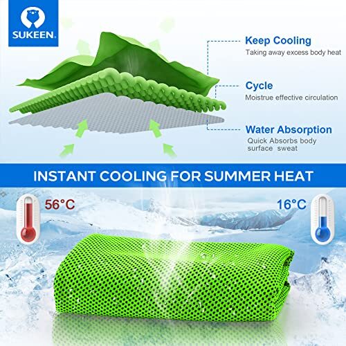 Sukeen [4 Pack Cooling Towel (40"x12"), Ice Towel, Soft Assorted Colors