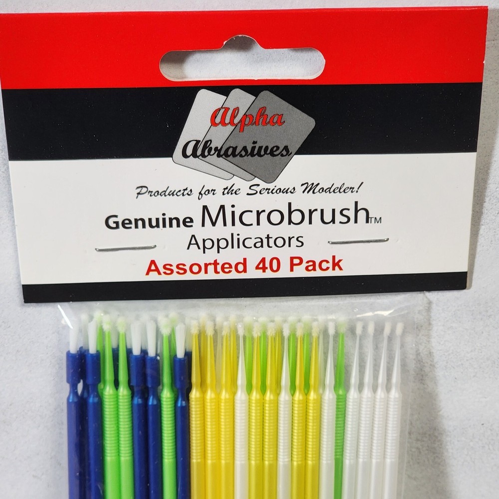 Assorted Applicator Brushes - Microbrush - 10 ea 40 Total Profile / Alpha 1400