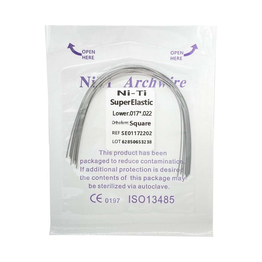 100PCS Dental Orthodontic Niti Arch Wire Rectangular Round Natural Upper Lower