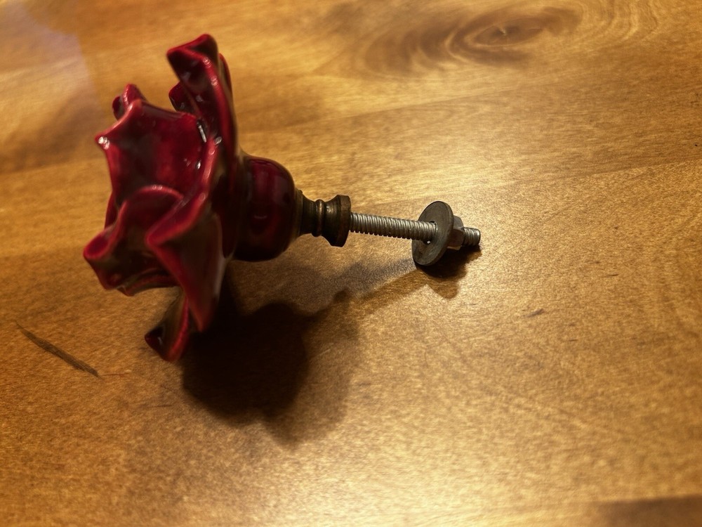 Red Rose Cabinet Nobs