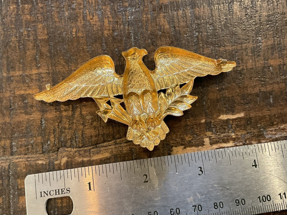 ORIGINAL WWII LARGE EAGLE BROOCH PIN - HOME FRONT