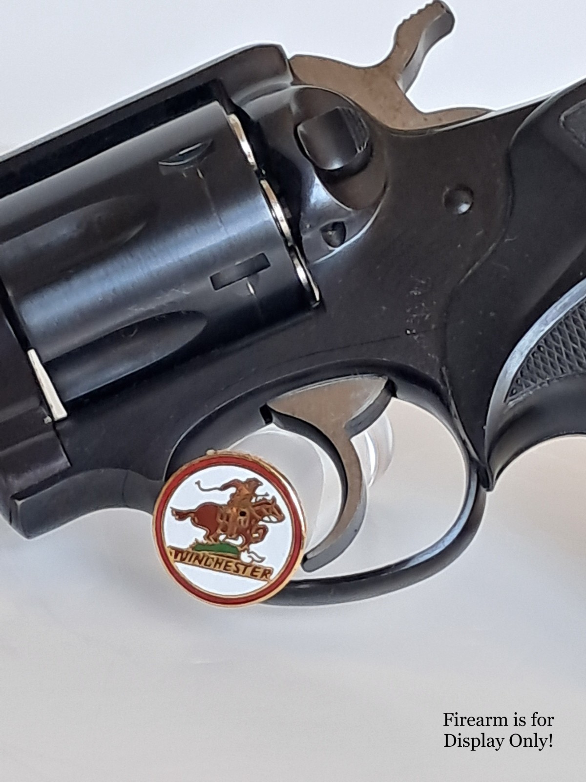 Handgun Firearm Gun Safe Shelf Display Rod - 7/8" Winchester Enamel Topper